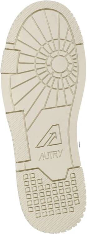 Autry Witte Leren Sneakers met Logodetails White Dames