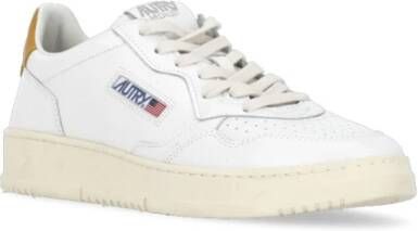 Autry Witte Leren Sneakers met Logodetails White Heren