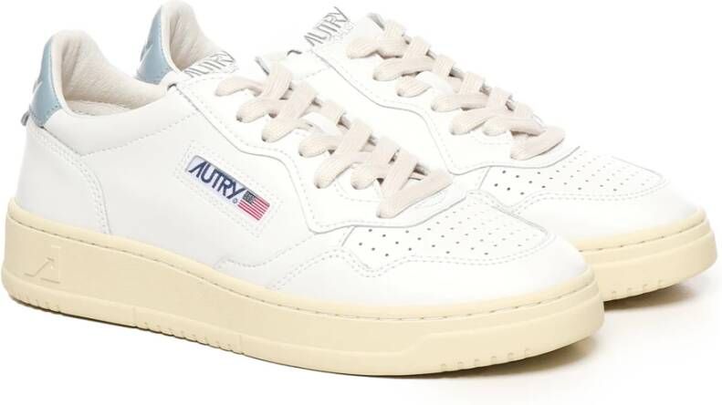 Autry Witte Leren Sneakers met Microgaten White Heren