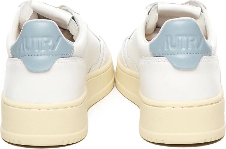 Autry Witte Leren Sneakers met Microgaten White Heren