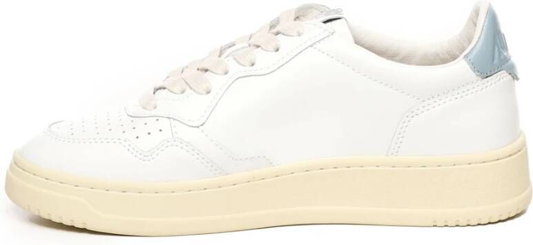 Autry Witte Leren Sneakers met Microgaten White Heren