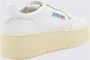 Autry Witte Leren Sneakers met Oversized Zool White Dames - Thumbnail 2