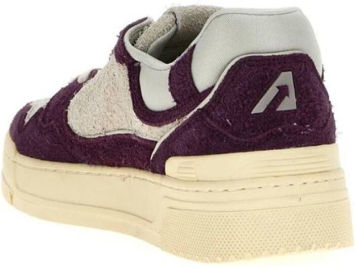 Autry Witte Leren Sneakers met Plateauzool Multicolor Dames