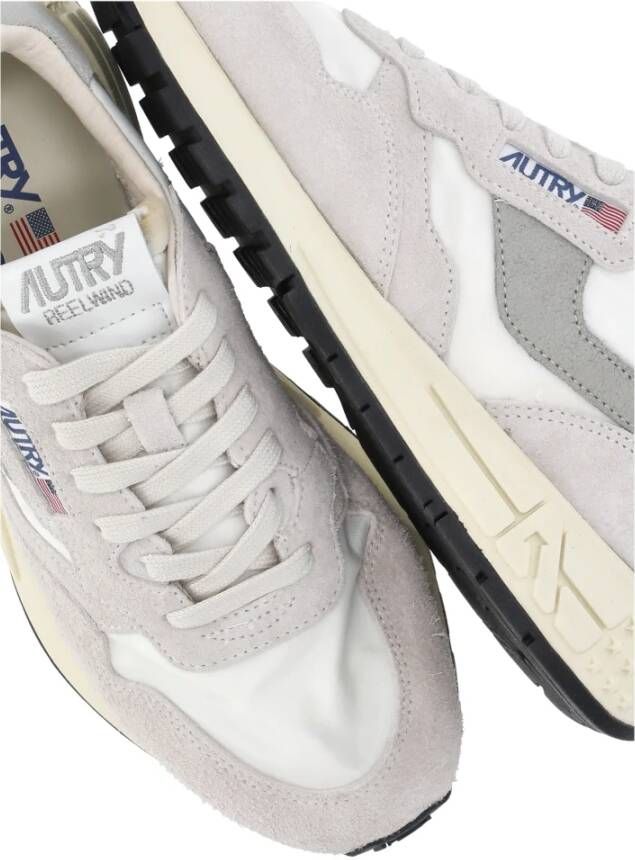 Autry Witte Leren Sneakers met Suède Inzetstukken White Dames