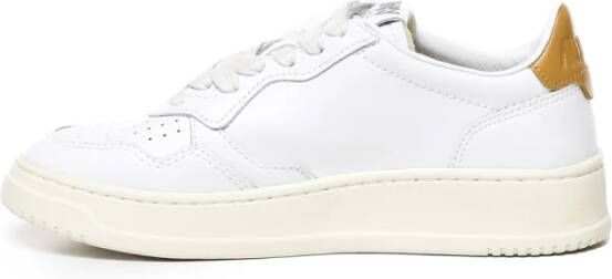 Autry Witte Leren Sneakers met Suède Inzetstukken White Dames