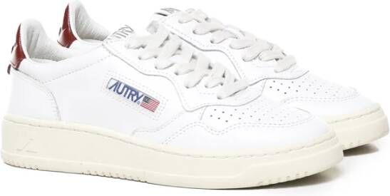 Autry Witte Leren Sneakers met Suède Inzetstukken White Dames