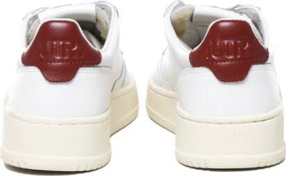 Autry Witte Leren Sneakers met Suède Inzetstukken White Dames