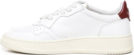 Autry Witte Leren Sneakers met Suède Inzetstukken White Dames