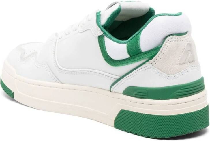 Autry Witte Leren Sneakers met Suède Inzetstukken White Dames