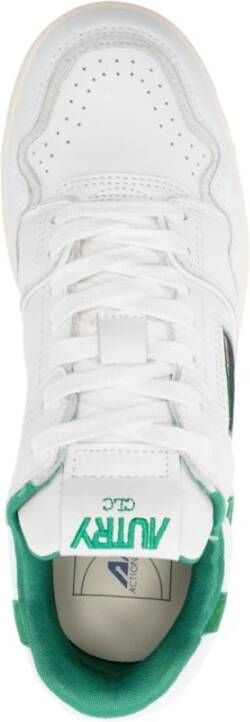 Autry Witte Leren Sneakers met Suède Inzetstukken White Dames