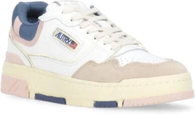 Autry Witte Leren Sneakers met Suède Inzetstukken White Dames