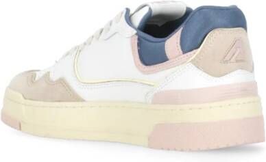 Autry Witte Leren Sneakers met Suède Inzetstukken White Dames