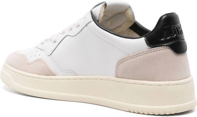 Autry Witte leren sneakers met suède inzetstukken White Heren