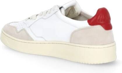 Autry Witte Leren Sneakers met Suède Inzetstukken White Heren