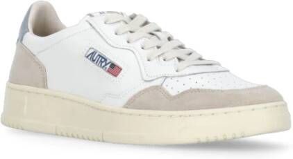 Autry Witte Leren Sneakers met Suède Inzetstukken White Heren