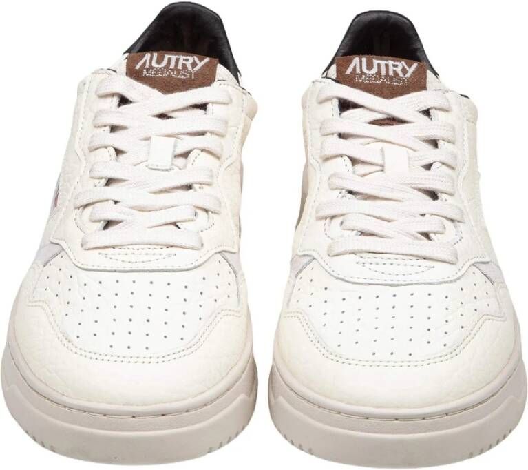 Autry Witte Leren Sneakers met Unieke Print White Heren