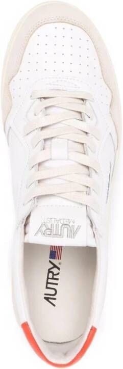 Autry Witte Medalist Lage Sneakers Leer Suède Multicolor Heren