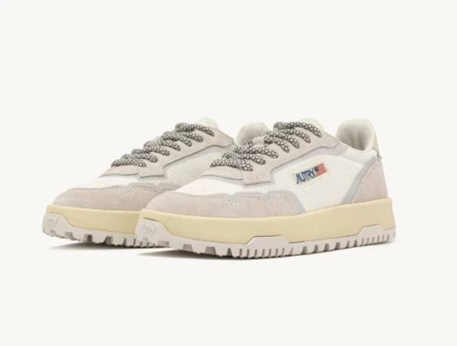 Autry Witte Mesh en Suède Sneakers Multicolor Heren