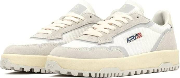 Autry Witte Mesh en Suède Sneakers White Heren