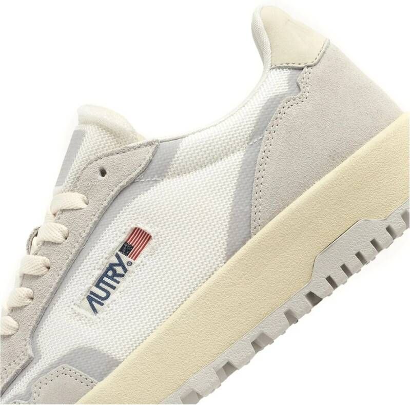 Autry Witte Mesh en Suède Sneakers White Heren