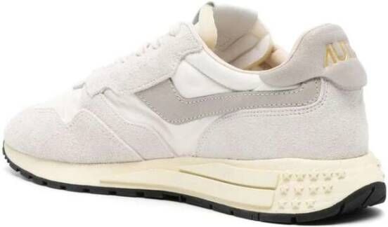 Autry Witte Sneakers Reelwind LOW in Suède White Heren