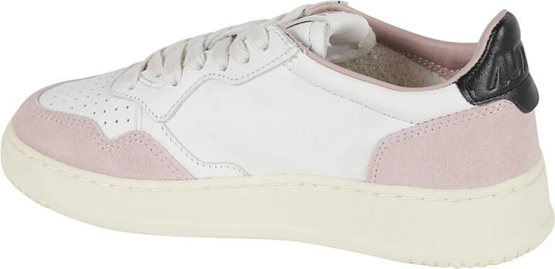 Autry Witte Roze Sneakers Glad Suède Multicolor Dames