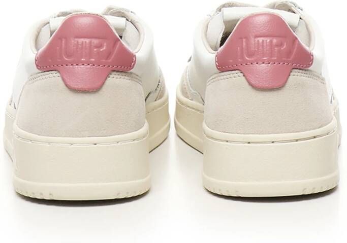 Autry Witte Roze Sneakers met Kleurblok White Dames