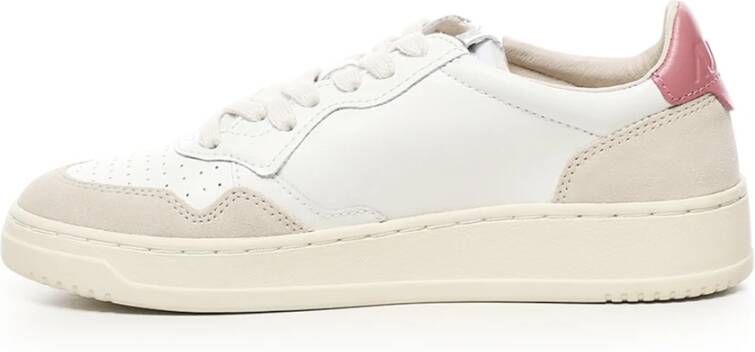 Autry Witte Roze Sneakers met Kleurblok White Dames