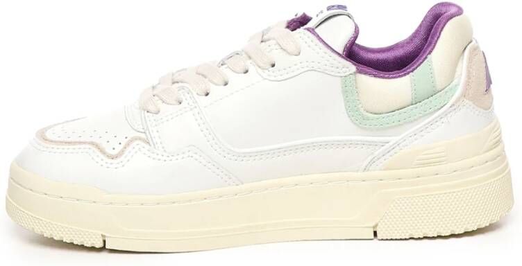 Autry Witte Roze Sneakers met Micro Mesh Beige Dames