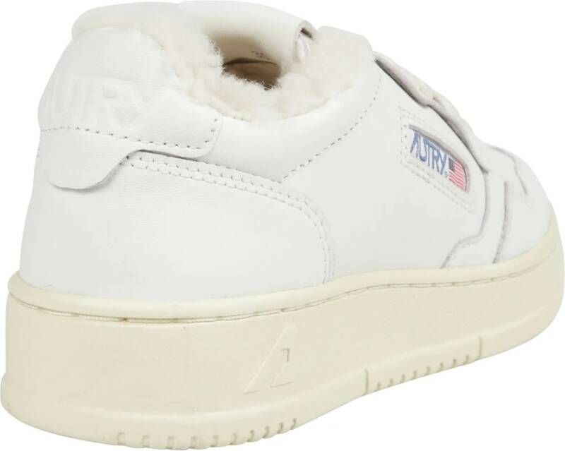 Autry Witte Shearling Sneakers White Dames