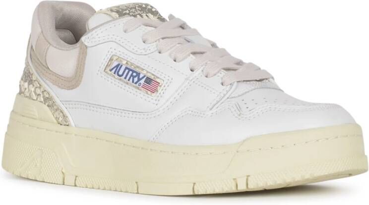 Autry Witte Sneakers CLC Laag Vrouwen White Dames