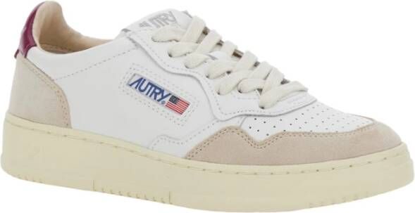 Autry Witte Sneakers Lage Medalist Stijl Multicolor Dames