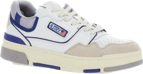 Autry Witte Sneakers Lage Top Vetersluiting Multicolor Heren