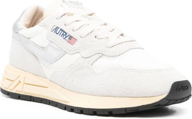 Autry Witte Sneakers Lage Top Wit Zilver Multicolor Dames