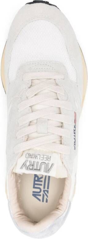 Autry Witte Sneakers Lage Top Wit Zilver Multicolor Dames