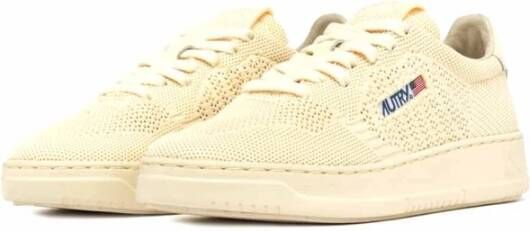 Autry Witte Sneakers Medalist Easeknit Collectie Beige Dames