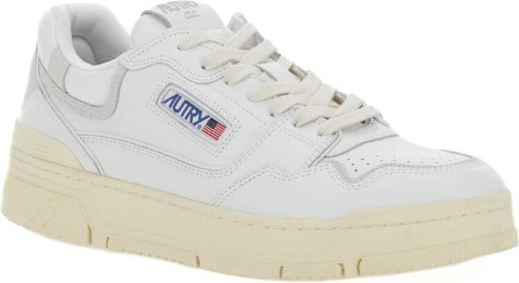 Autry Witte Sneakers met Beige Details White Heren