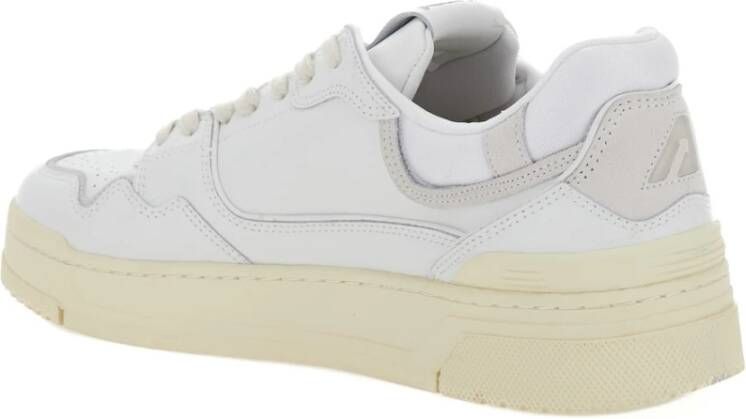 Autry Witte Sneakers met Beige Details White Heren