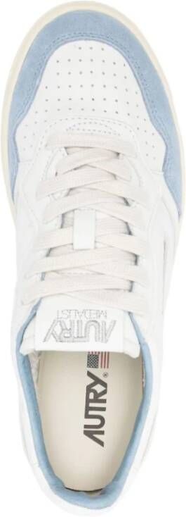 Autry Witte Sneakers met Blauwe Accenten White Dames