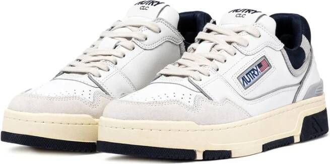 Autry Witte Sneakers met Blauwe Accenten White Heren