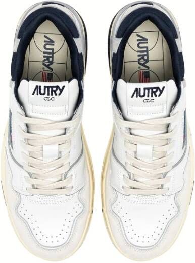 Autry Witte Sneakers met Blauwe Accenten White Heren