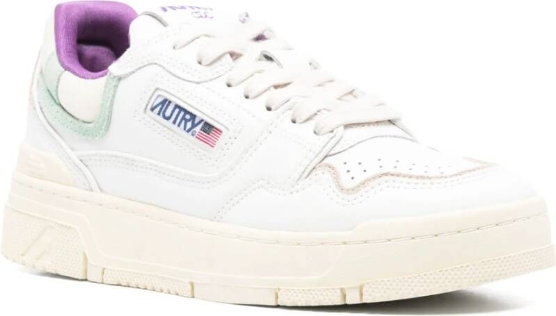 Autry Witte Sneakers met Borduurdetails White Dames