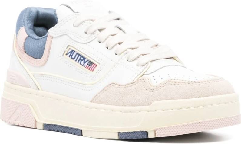 Autry Witte Sneakers met Borduurdetails White Dames