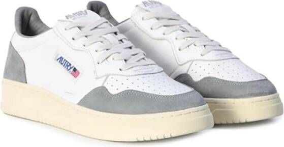 Autry Witte Sneakers met Bruine Suède Accenten White Heren