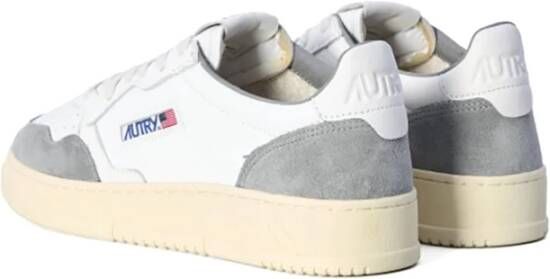 Autry Witte Sneakers met Bruine Suède Accenten White Heren