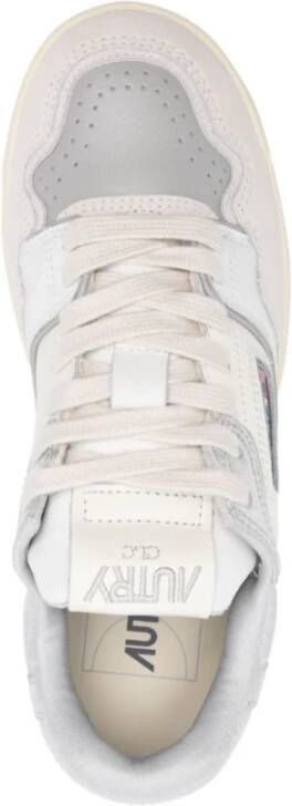 Autry CLC Lage Sneakers Wit Grijs Koeienhuid White Dames