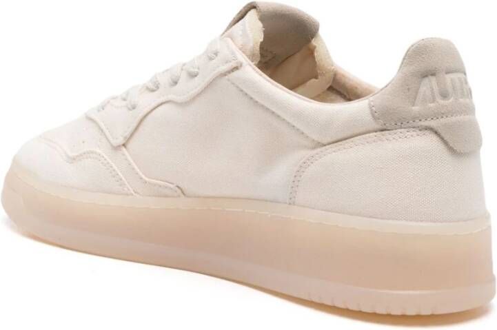 Autry Witte Sneakers met Geperforeerde Neus White Heren