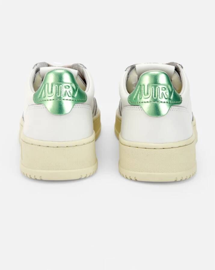 Autry Witte Sneakers met Groene Details White Dames