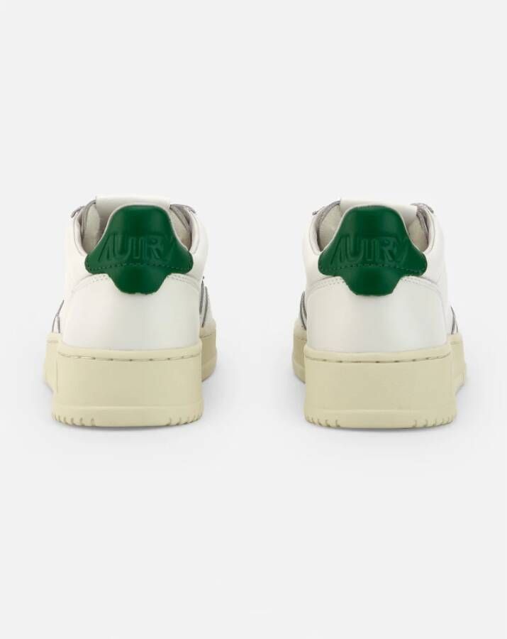 Autry Witte Sneakers met Groene Details White Dames