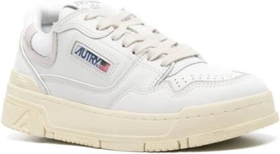 Autry Witte Sneakers met Kalfsleer en Suède White Dames